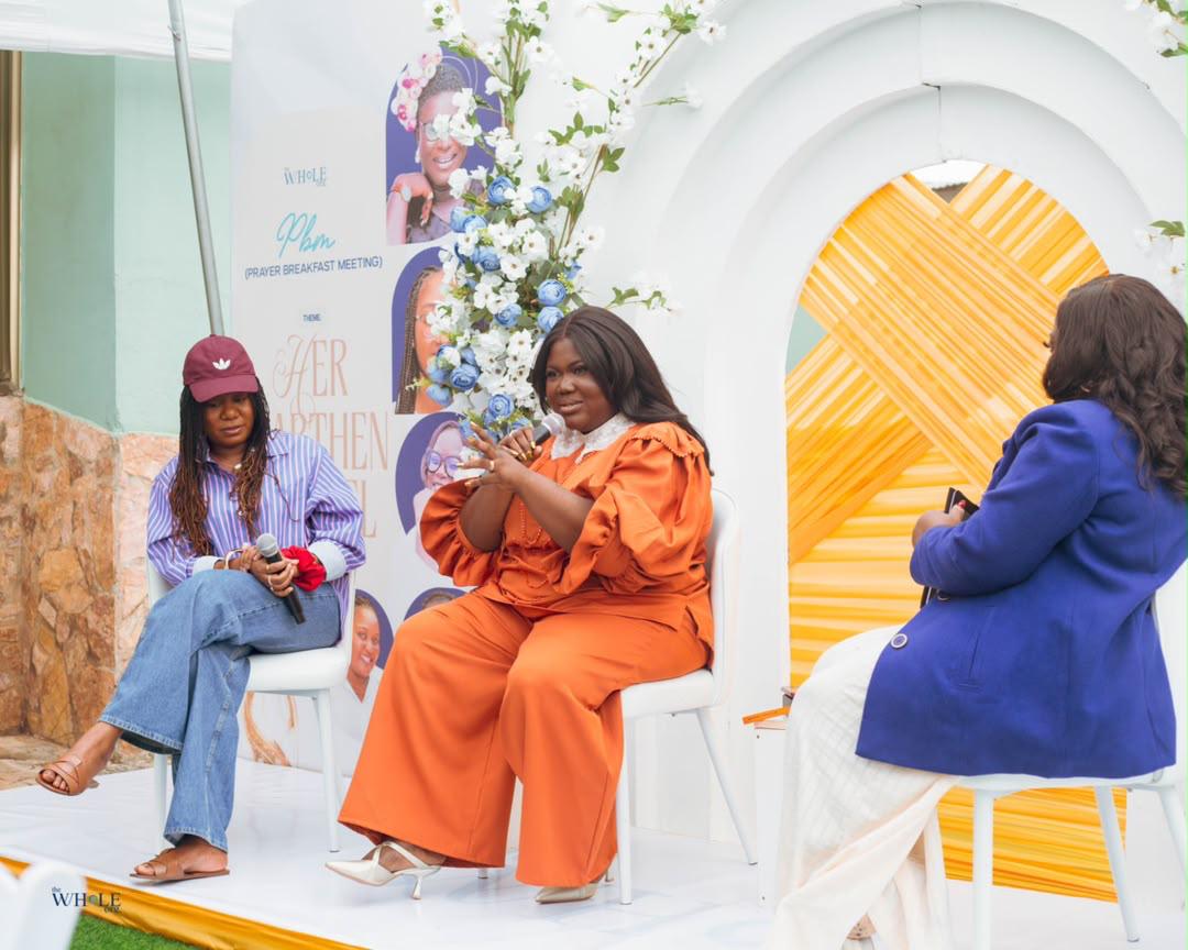 Mercy Sinclear speaking during a Prayer Breakfast Meeting panel conversation