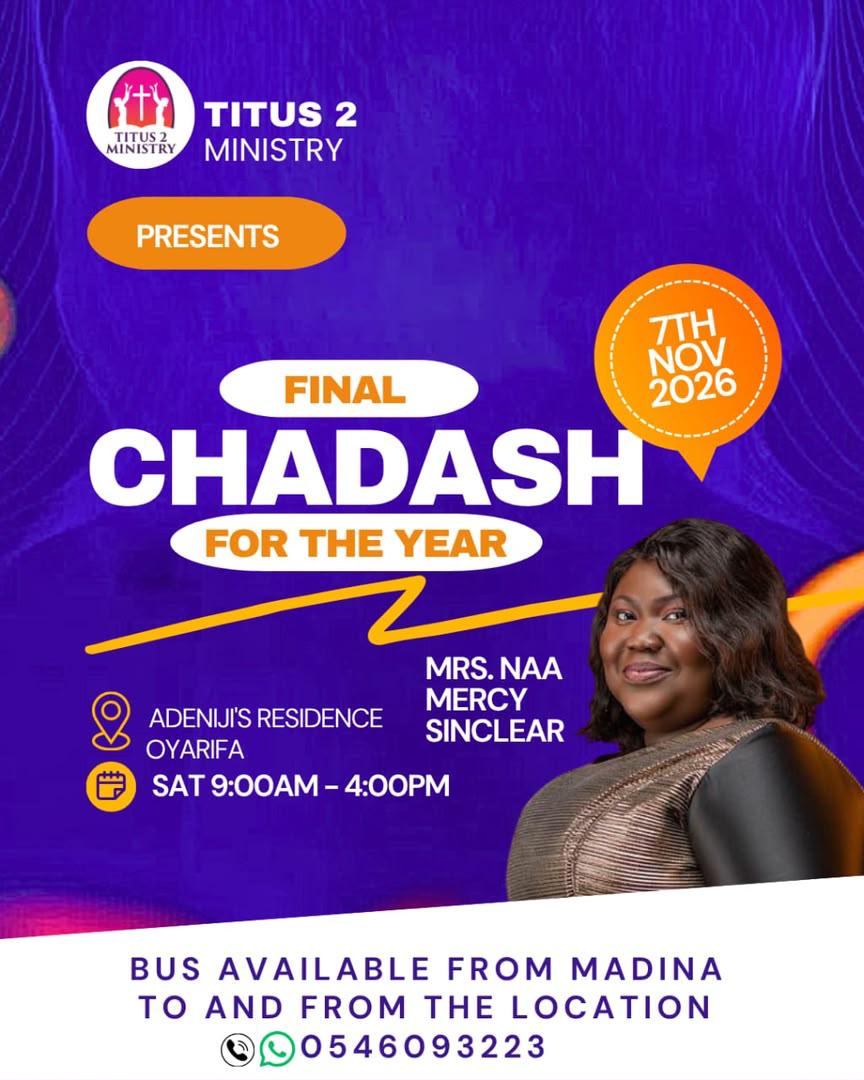 Chadash for the Year 2026 — original event flyer featuring Mercy Sinclear