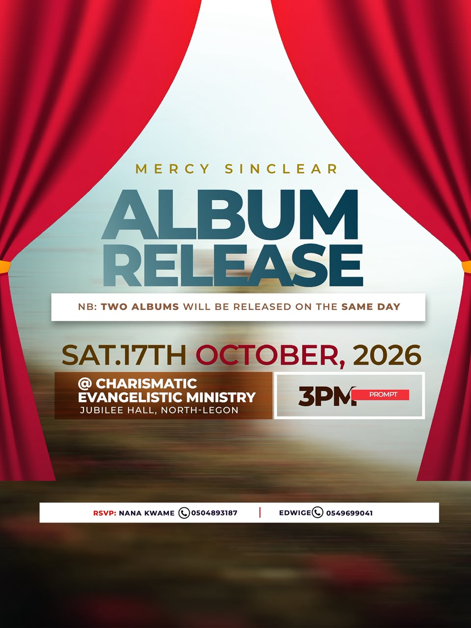 Deep Calleth & Reflections — Album Release — original event flyer featuring Mercy Sinclear